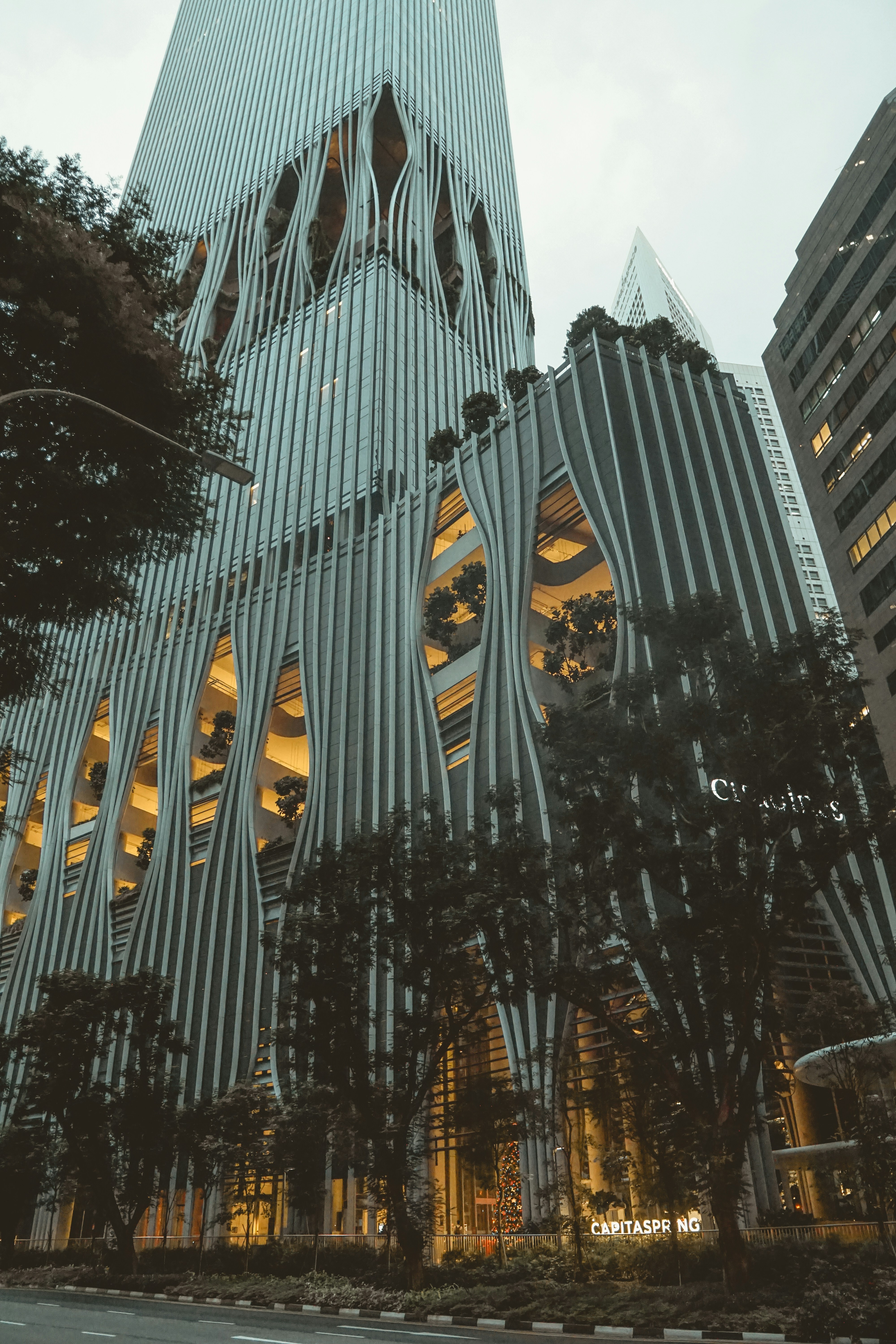 a very tall building with a lot of windows